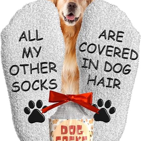 Cavertin Fuzzy Dog Socks with Gift Packaging,